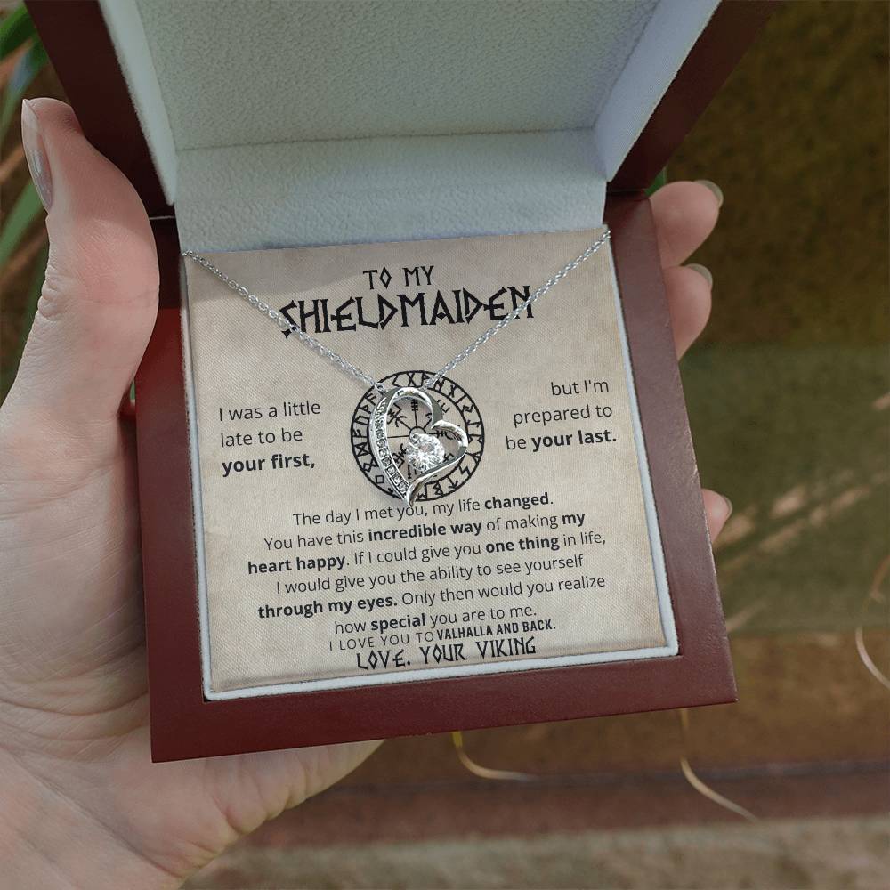 To My Shieldmaiden - Love, Your Viking - Forever Love Necklace Gift Set CFG607