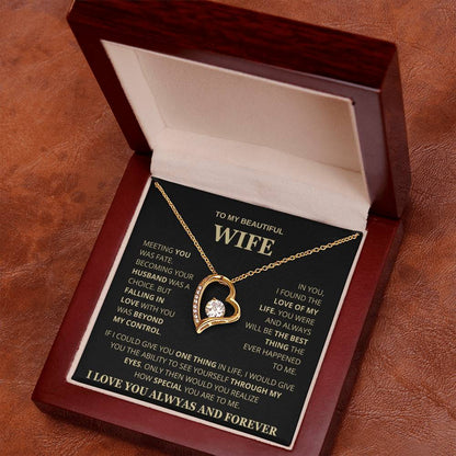 To My Wife - Gold Forever Love Necklace