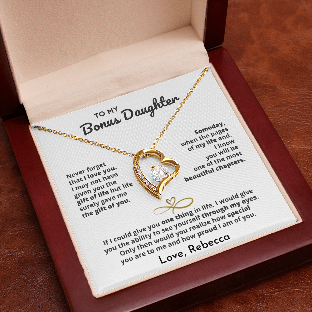 To My Bonus Daughter - Forever Love Gift Set Personalize with Name