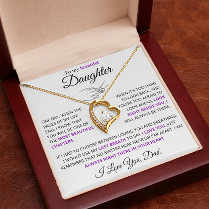 (Almost Sold Out) I would use my last breath to say I Love You - Necklace For Daughter