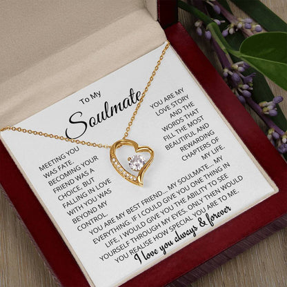 To My Soulmate - Meeting You Was Fate - Forever Love Necklace