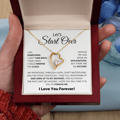 Let's Start Over - Apology Gift For Her - Forever Love Necklace