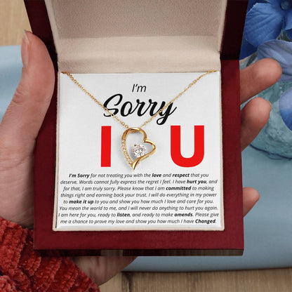 I'm Sorry - I Love You - Forever Love Necklace