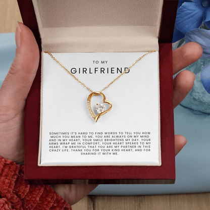 To My Girlfriend Necklace - Forever Love Necklace Gift Set