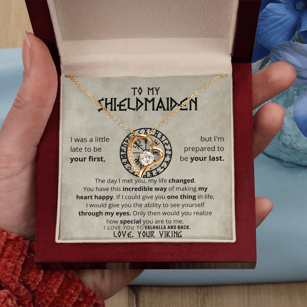 To My Shieldmaiden - Love, Your Viking - Forever Love Necklace Gift Set CFG607