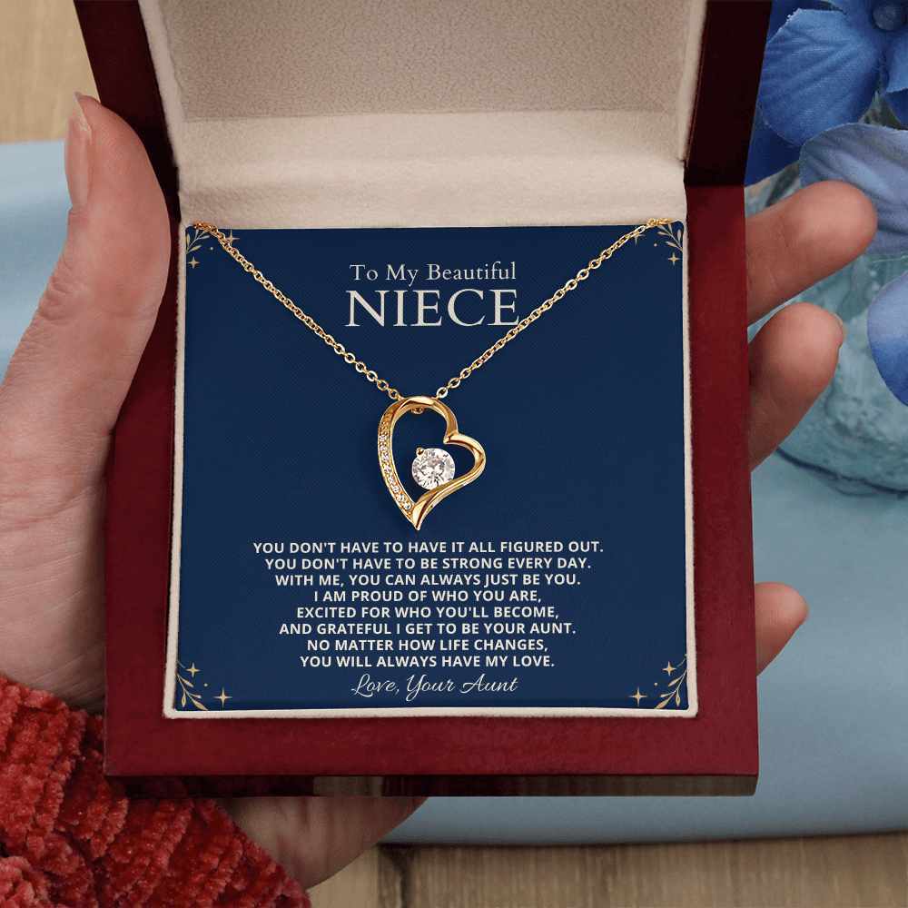 To My Beautifual Niece - Forever Love Necklace Gift Set