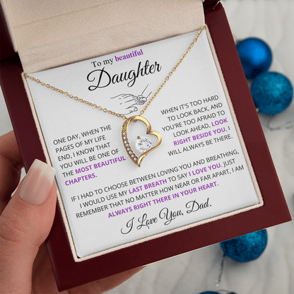 (Almost Sold Out) I would use my last breath to say I Love You - Necklace For Daughter