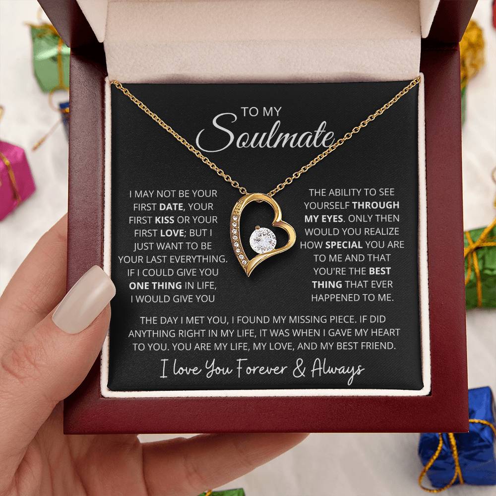 To My Soulmate | "My Life, My Love & My Best Friend" | Forever love Necklace