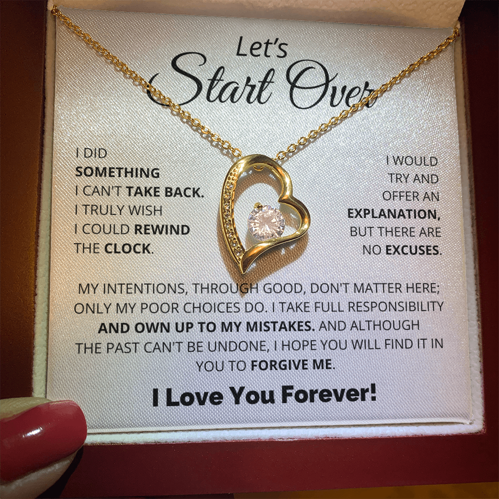 Let's Start Over - Apology Gift For Her - Forever Love Necklace