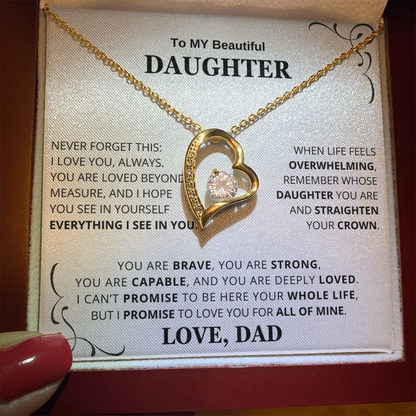 To My Daughter – Love You Forever Necklace Gift Set CFG659