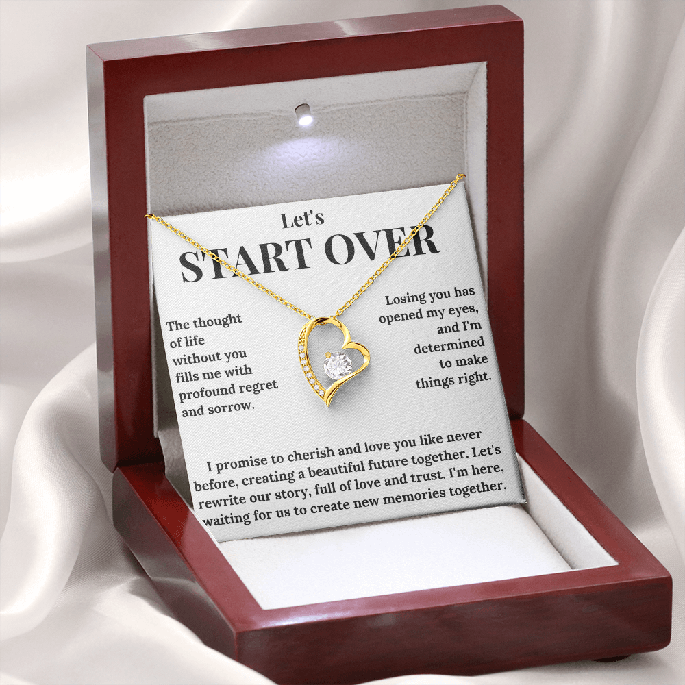 "Let's Start Over" Forever Love Necklace - The Ultimate Apology & Reconciliation Gift for Her