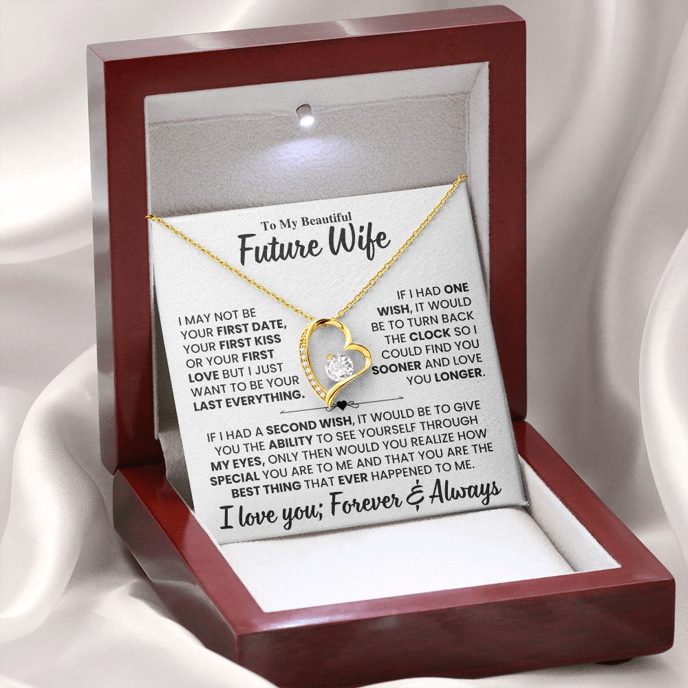 Future Wife Gift, "Best Thing That Ever Happened To me" Heart Necklace