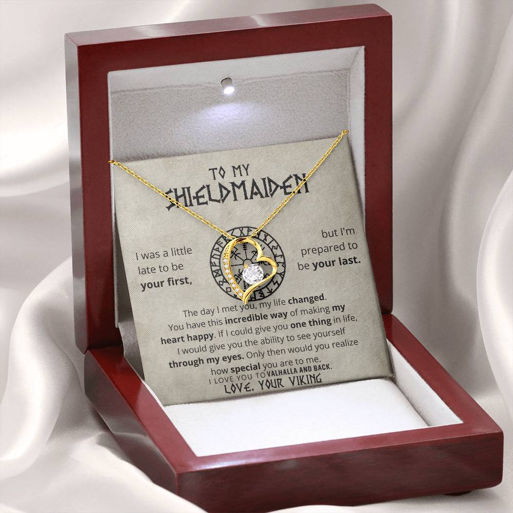 To My Shieldmaiden - Love, Your Viking - Forever Love Necklace Gift Set CFG607