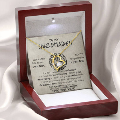 To My Shieldmaiden - Love, Your Viking - Forever Love Necklace Gift Set CFG607