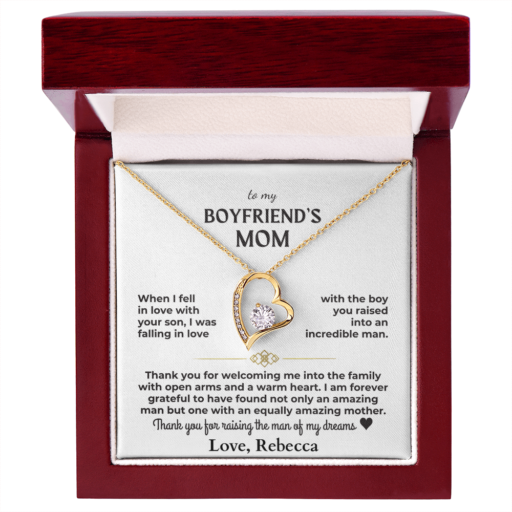 To My Boyfriend's Mom - Forever Love Gift Set Personalized
