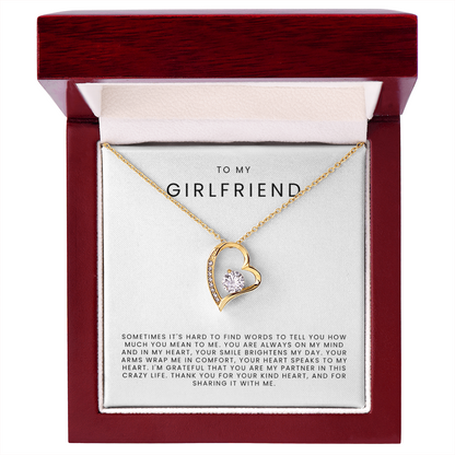 To My Girlfriend Necklace - Forever Love Necklace Gift Set