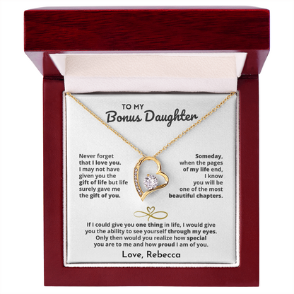 To My Bonus Daughter - Forever Love Gift Set Personalize with Name