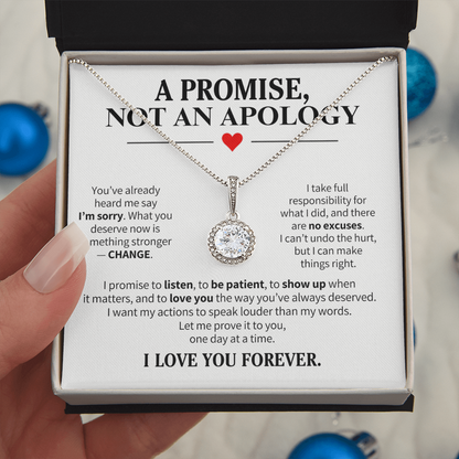 A Promise Not an Apology Necklace for Her – I'm Sorry Second Chance Gift
