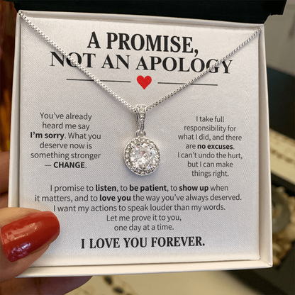 A Promise Not an Apology Necklace for Her – I'm Sorry Second Chance Gift