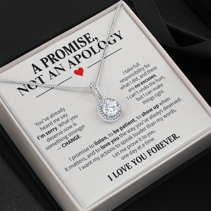 A Promise Not an Apology Necklace for Her – I'm Sorry Second Chance Gift
