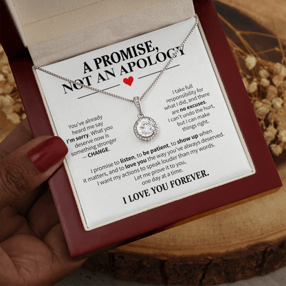 A Promise Not an Apology Necklace for Her – I'm Sorry Second Chance Gift