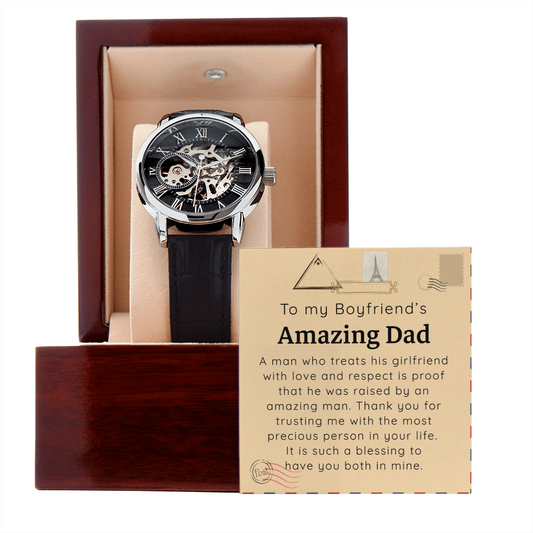 To My Boyfriend's Amazing Dad - Luxury Watch Gift Set