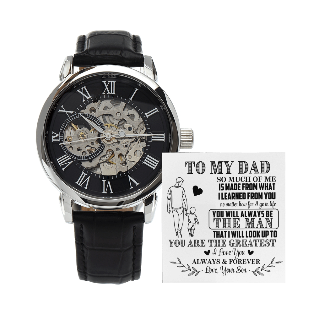 To My Dad From Son Skeleton Watch - CHARMING FAMILY GIFT LLC 