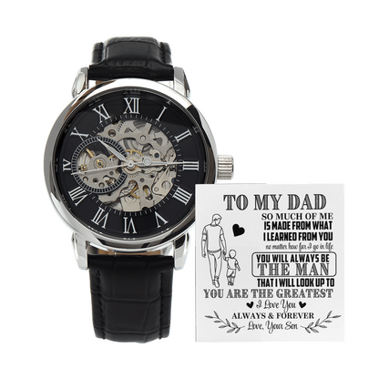 To My Dad From Son Skeleton Watch - CHARMING FAMILY GIFT LLC 