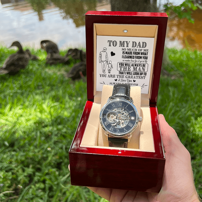 To My Dad From Son Skeleton Watch - CHARMING FAMILY GIFT LLC 