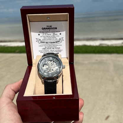 To My Grandson Never Forget- Watch Gift Set