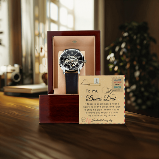 To My Bonus Dad - I'm Thankful every day - Watch Gift Set