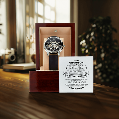 To My Grandson Never Forget- Watch Gift Set