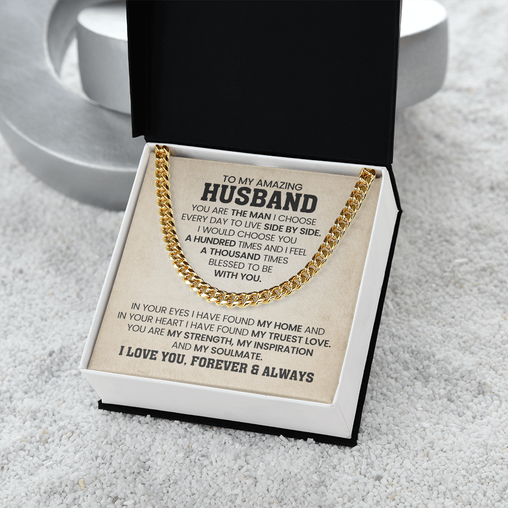 To My Husband - Gift From Wife - Cuban Link Chain