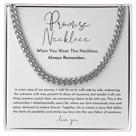 Promise Necklace Gift for Him - CHARMING FAMILY GIFT LLC 