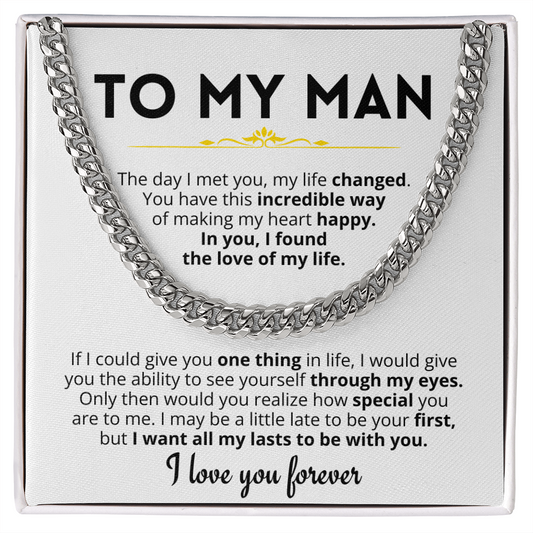 To My Man - Cuban Link Chain Gift Set