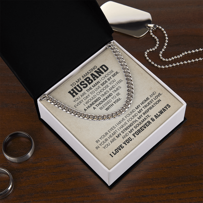 To My Husband - Gift From Wife - Cuban Link Chain