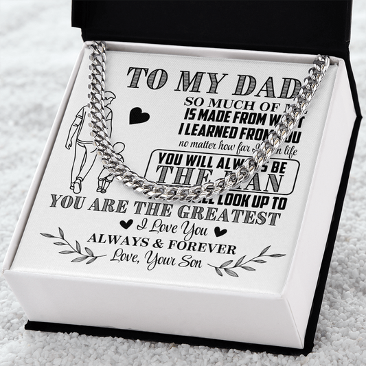 To My Dad From Son Necklace