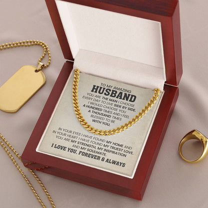To My Husband - Gift From Wife - Cuban Link Chain