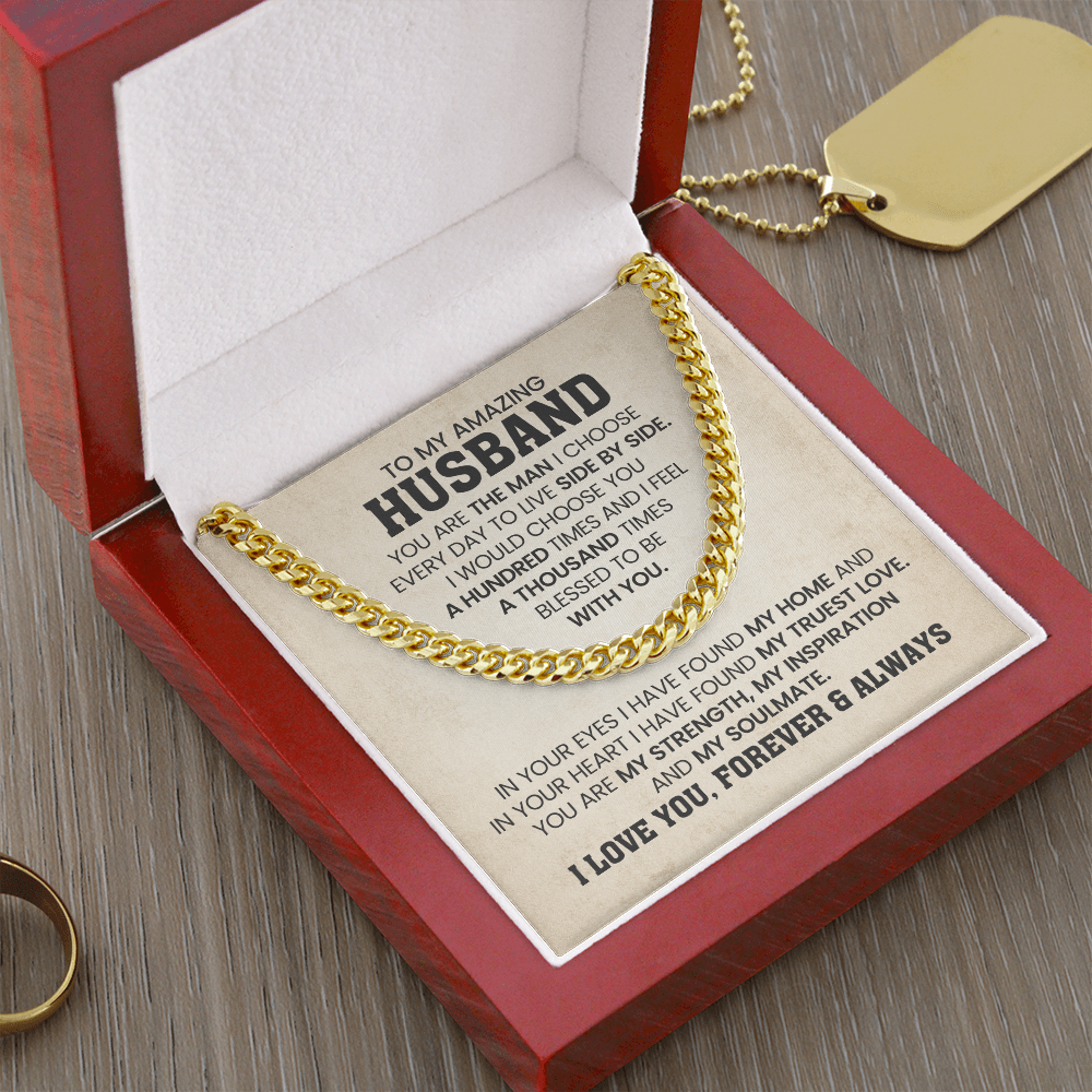 To My Husband - Gift From Wife - Cuban Link Chain