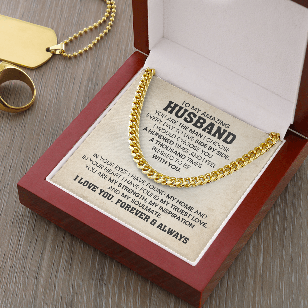 To My Husband - Gift From Wife - Cuban Link Chain