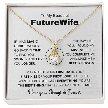 Future Wife Gift- My Last Everything- Love Knot Necklace - Charming Family Gift