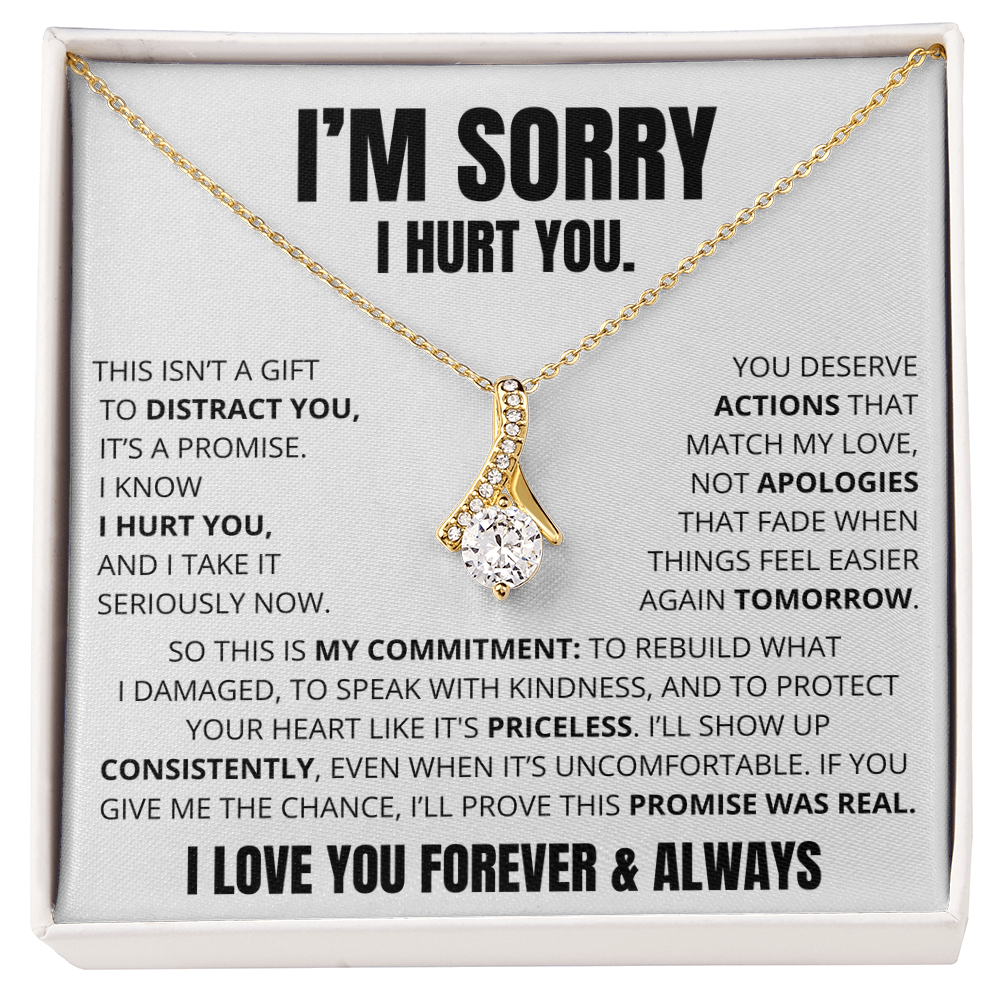 Apology Necklace for Her – “This Is My Promise”