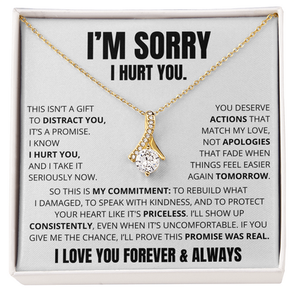 Apology Necklace for Her – “This Is My Promise”