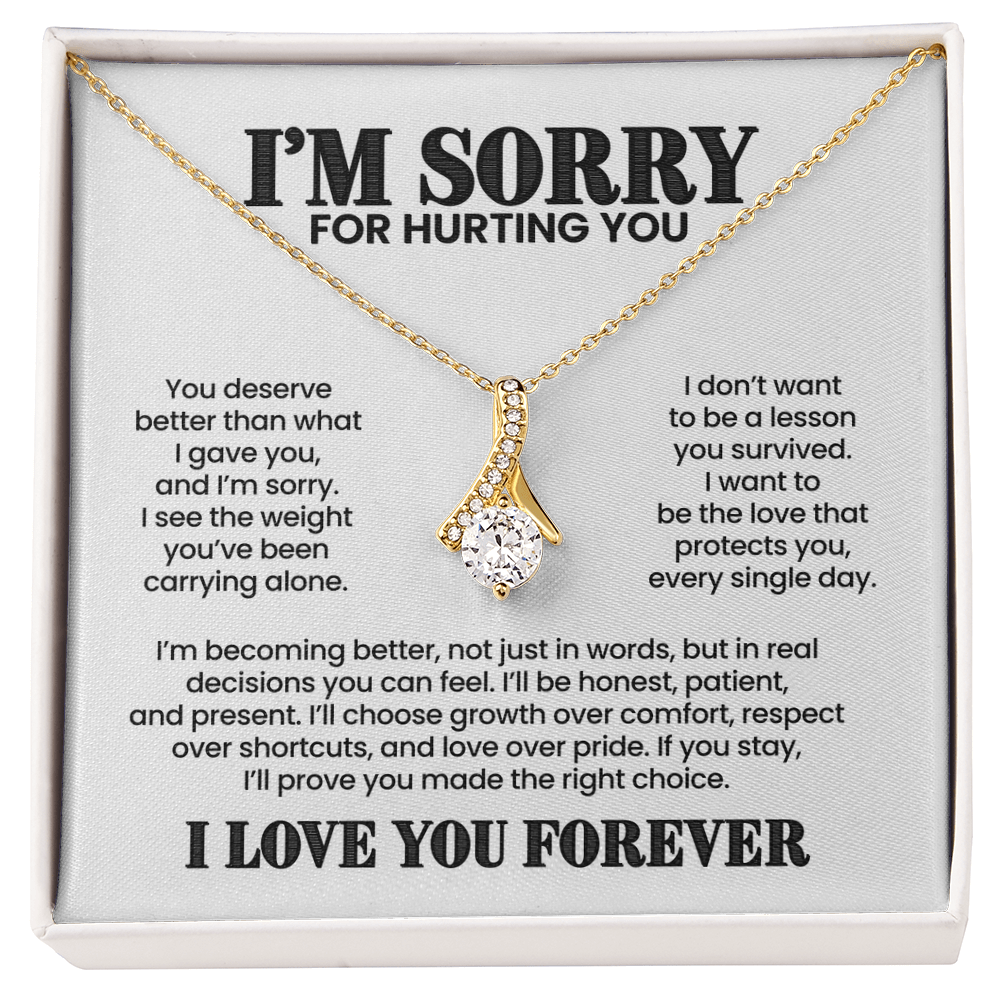 I'm Sorry for Hurting You Necklace – I'll Be Better for You – Heartfelt Apology Gift Set