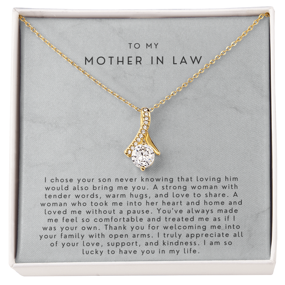 Mother In Law Gift (I Chose Your Son) Alluring Beauty Necklace Gift Set