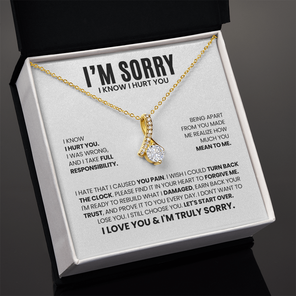I'm Sorry I Hurt You Necklace – Let's Start Over – Heartfelt Apology Gift Set