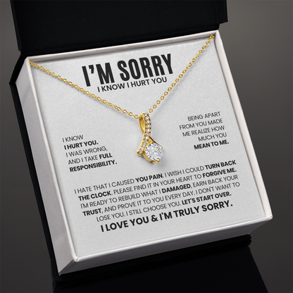 I'm Sorry I Hurt You Necklace – Let's Start Over – Heartfelt Apology Gift Set