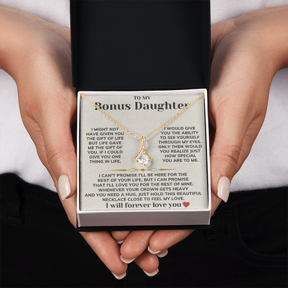 To My Bonus Daughter - Alluring Beauty Necklace Gift Set