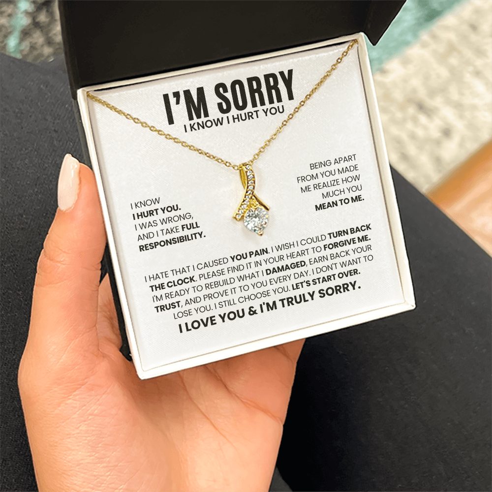 I'm Sorry I Hurt You Necklace – Let's Start Over – Heartfelt Apology Gift Set