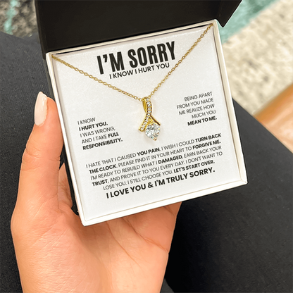 I'm Sorry I Hurt You Necklace – Let's Start Over – Heartfelt Apology Gift Set